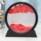 3D Sandbild rund mit fliessender Sandlandschaft