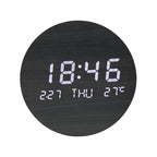 Digital Holz-Tischuhrnit LED-Display und Weckfunktion