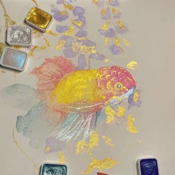 Metallic-Aquarellfarben Set mit 20 Farben