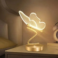 Schmetterling LED-Tischleuchte aus Acryl mit Messingfuß