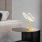 Schmetterling LED-Tischleuchte aus Acryl mit Messingfuß