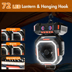 Camping-Ventilator mit 40000mAh Akku und LED-Beleuchtung