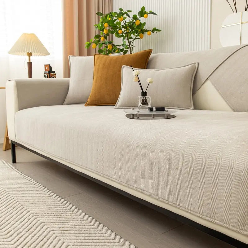 Sofaüberzug rutschfest aus Chenille