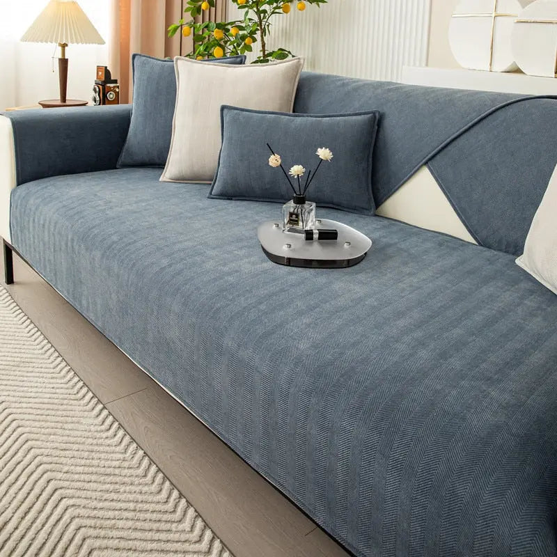 Sofaüberzug rutschfest aus Chenille