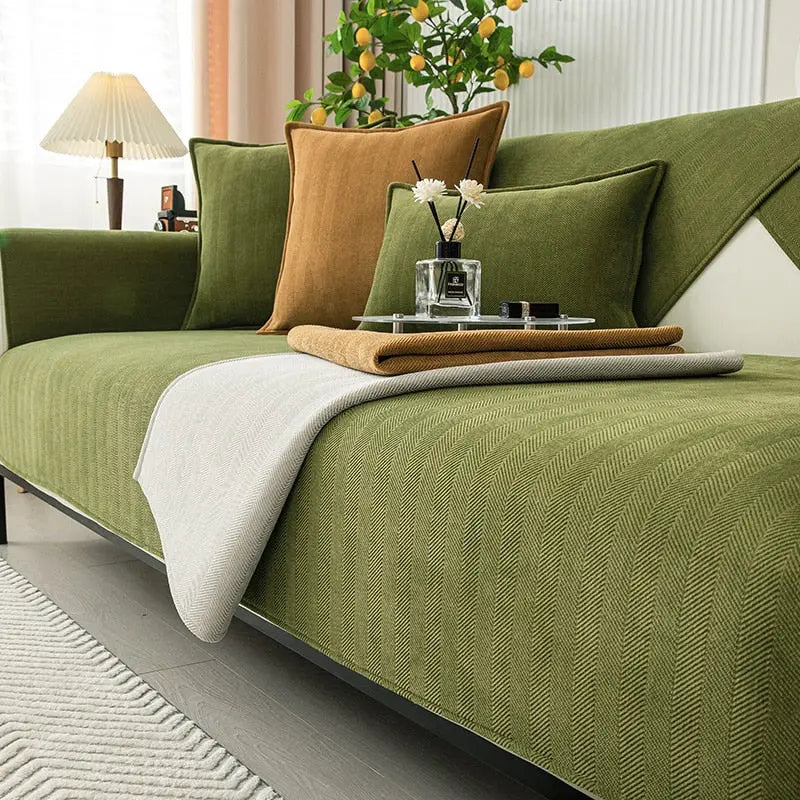 Sofaüberzug rutschfest aus Chenille
