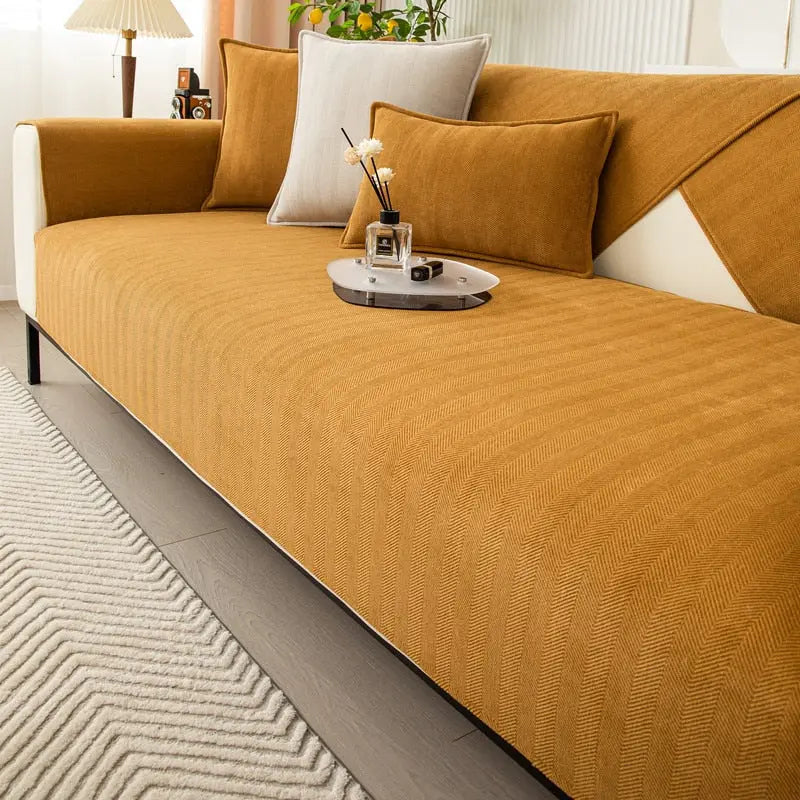 Sofaüberzug rutschfest aus Chenille