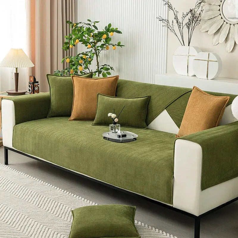 Sofaüberzug rutschfest aus Chenille
