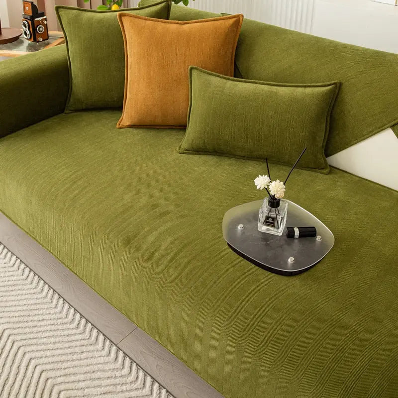Sofaüberzug rutschfest aus Chenille