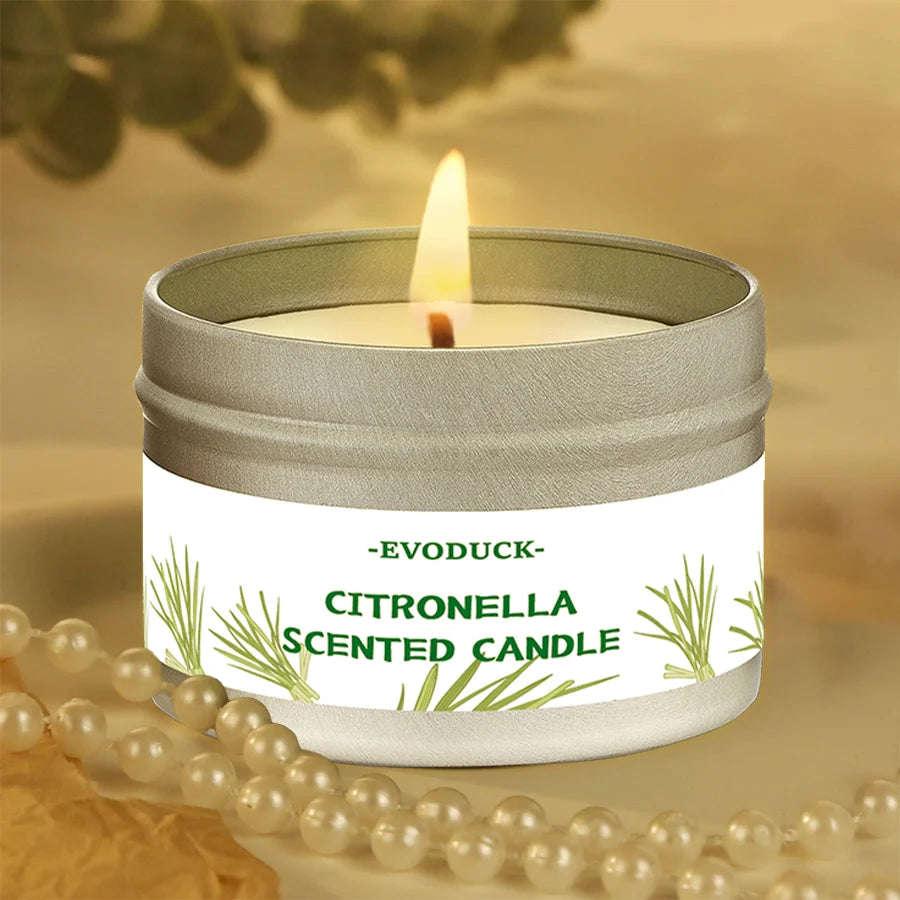 Citronella-Kerze mit Zitronengras-Duft für draussen