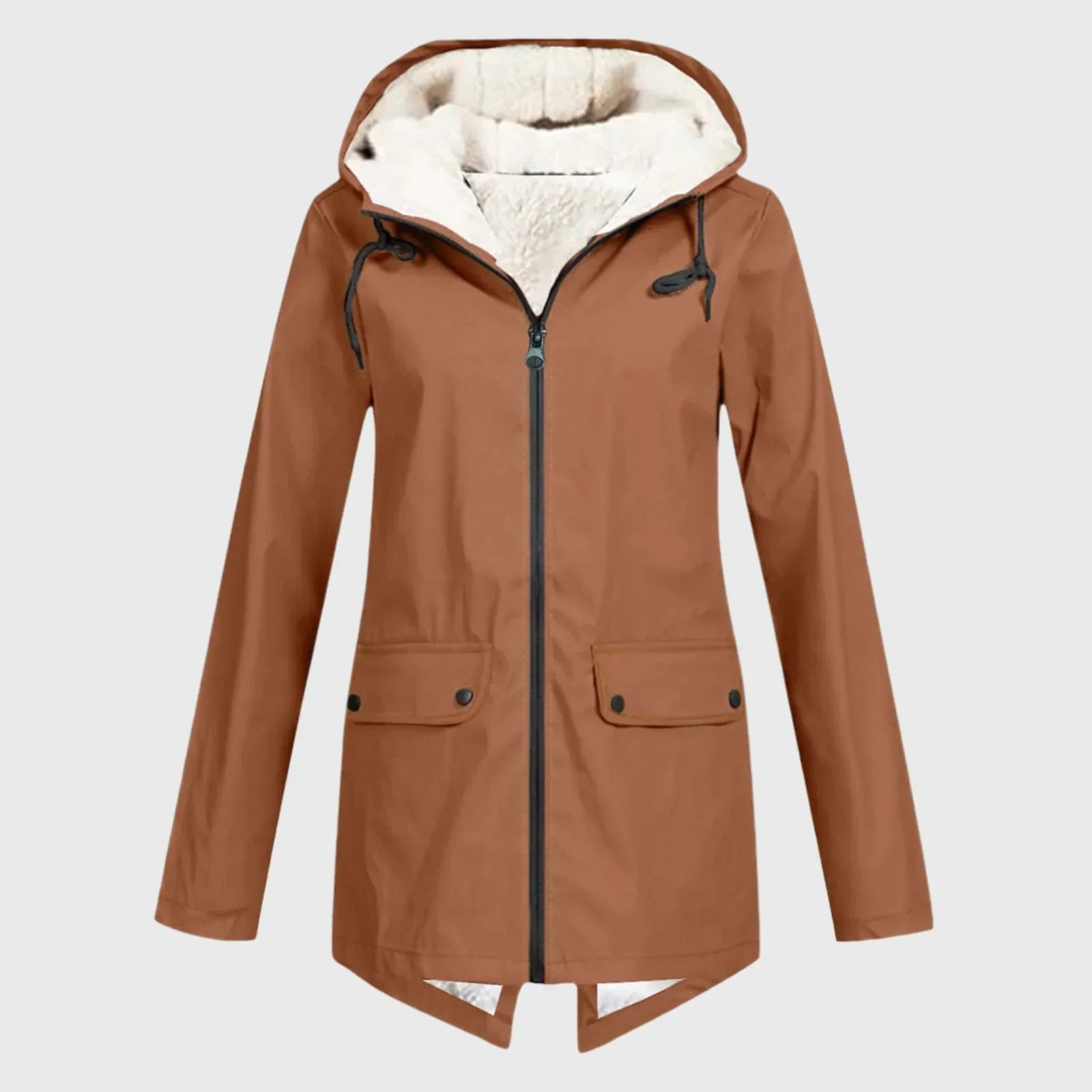 Wasserdichte Regenjacke mit verstellbarer Kapuze