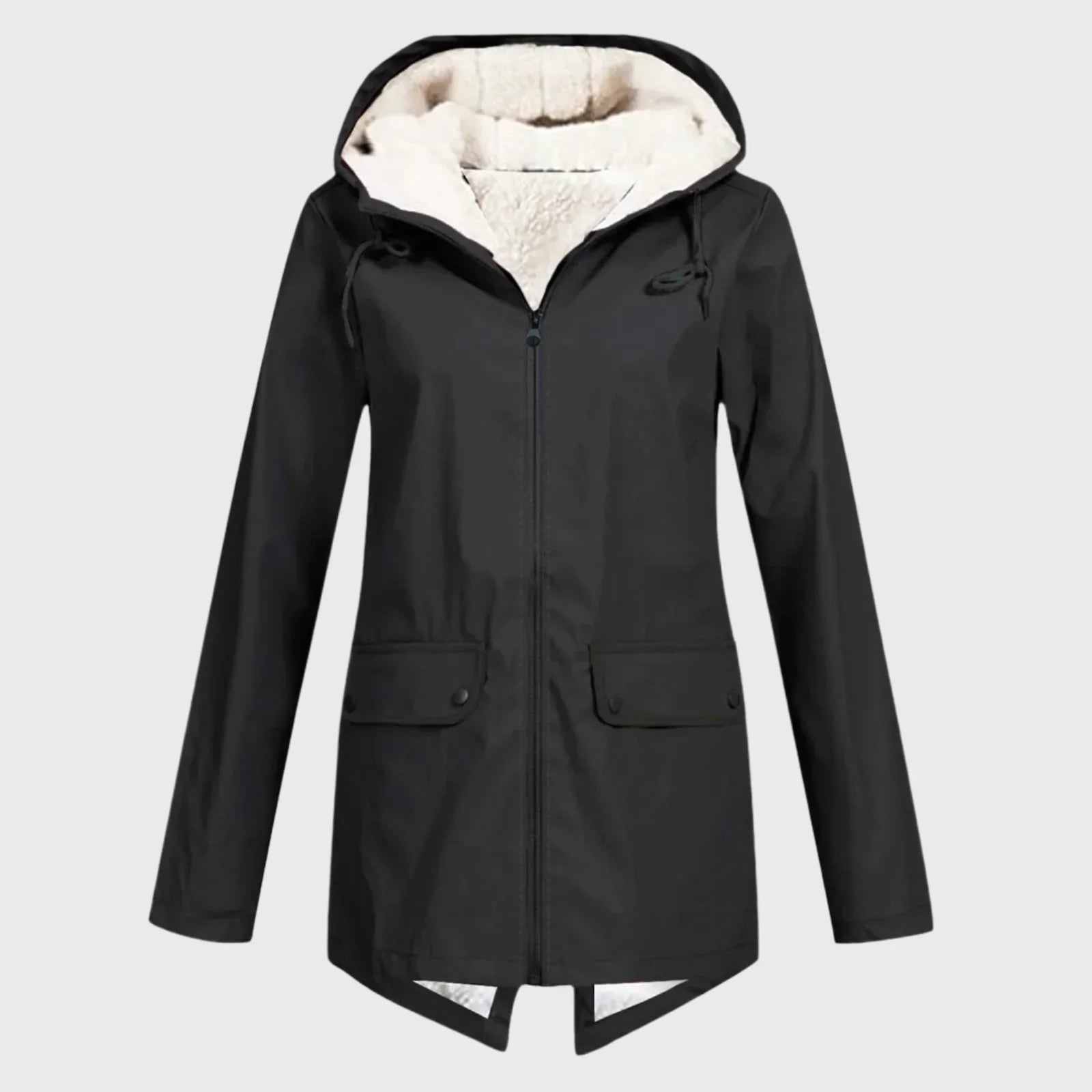 Wasserdichte Regenjacke mit verstellbarer Kapuze