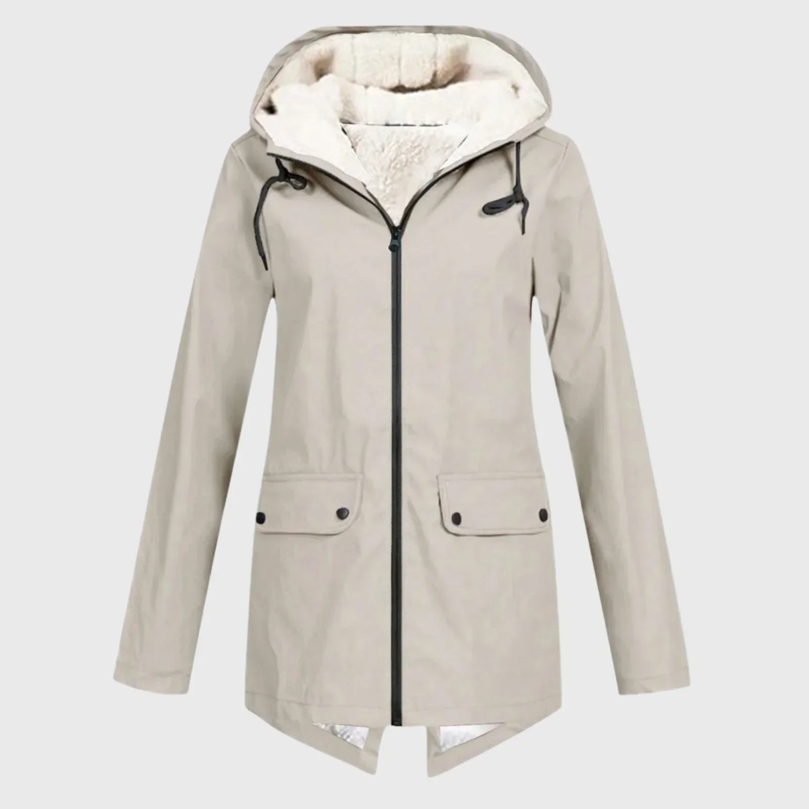 Wasserdichte Regenjacke mit verstellbarer Kapuze