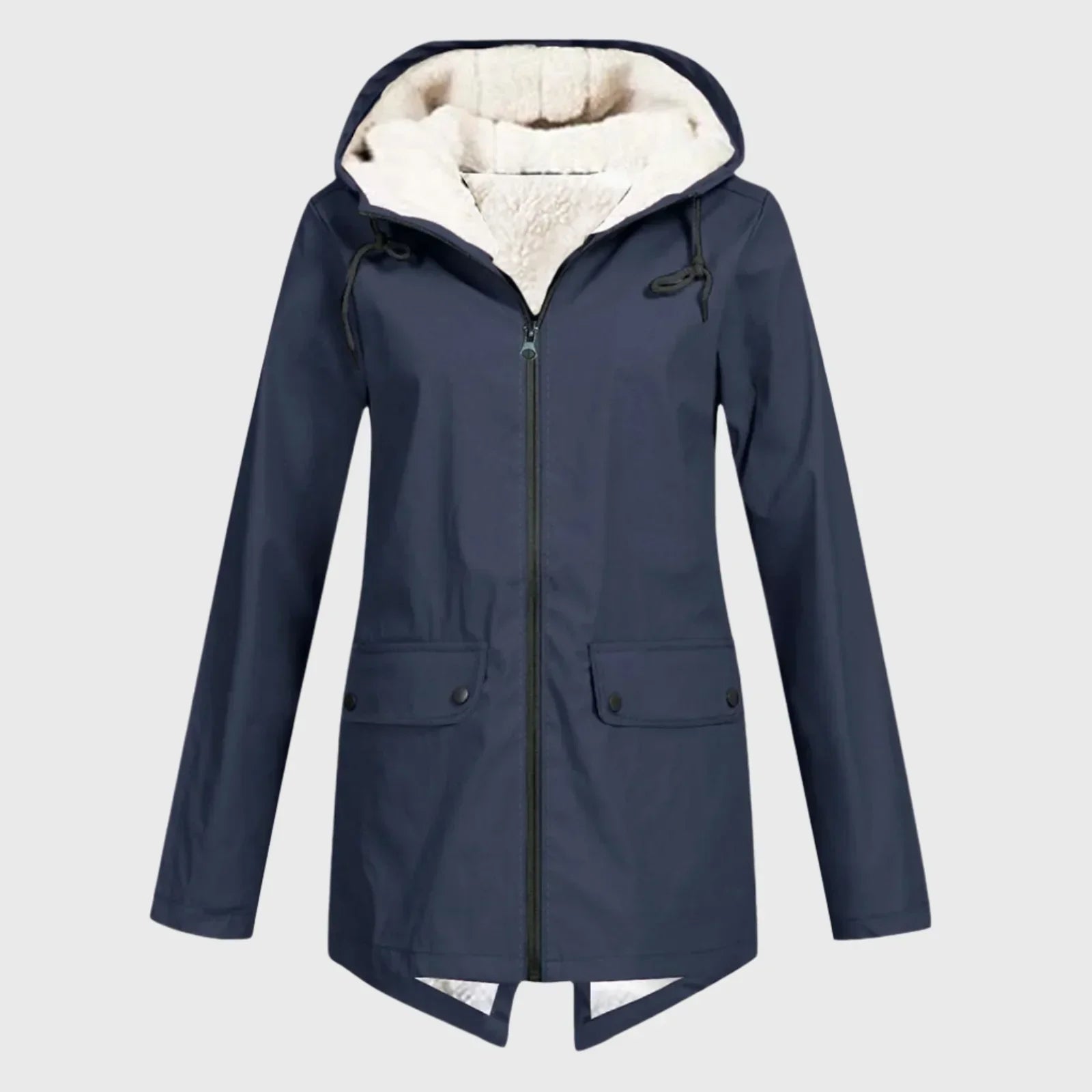 Wasserdichte Regenjacke mit verstellbarer Kapuze