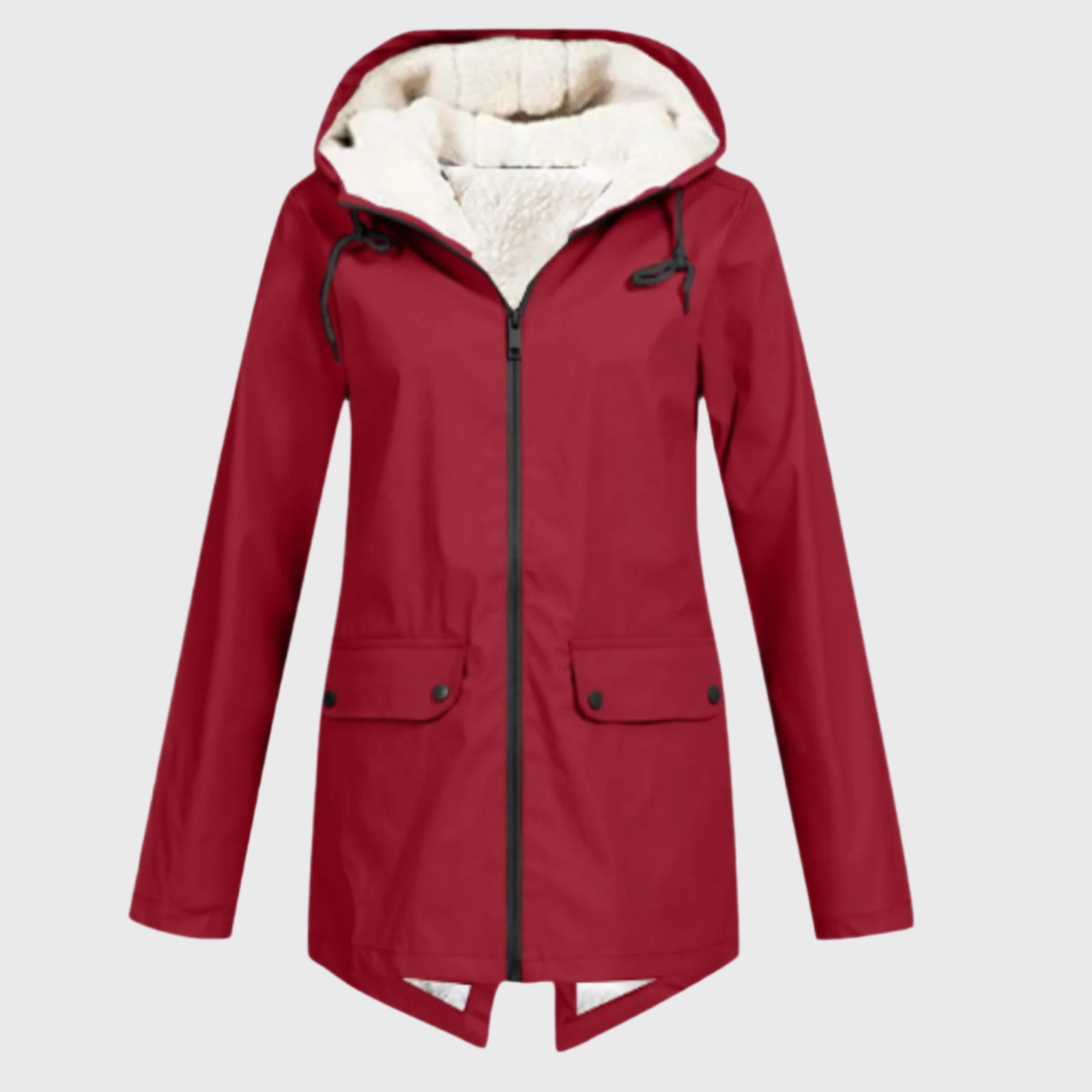 Wasserdichte Regenjacke mit verstellbarer Kapuze
