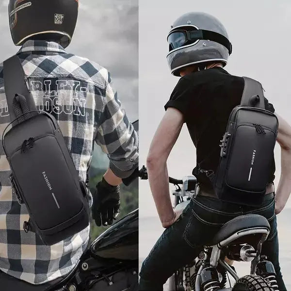 Schnittfester Sicherheitsrucksack mit USB-Ladeanschluss
