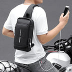 Schnittfester Sicherheitsrucksack mit USB-Ladeanschluss