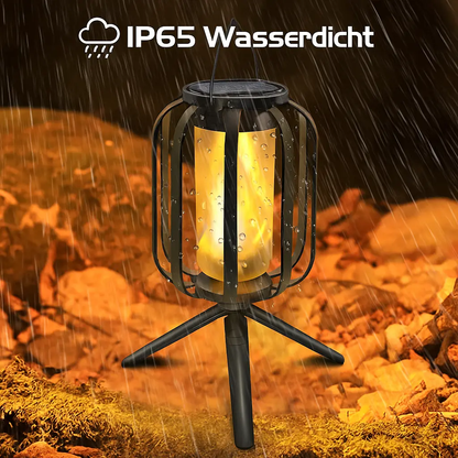 Solar-Flammenlaterne mit 4 Leuchtmodi – Wetterfestes Licht für Garten, Terrasse & Camping
