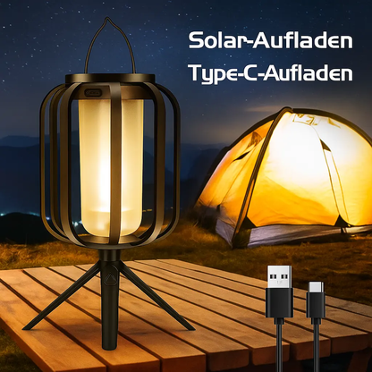 Solar-Flammenlaterne mit 4 Leuchtmodi – Wetterfestes Licht für Garten, Terrasse & Camping