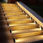 Solar-Treppenleuchten für Außen – Warmweißes LED-Licht