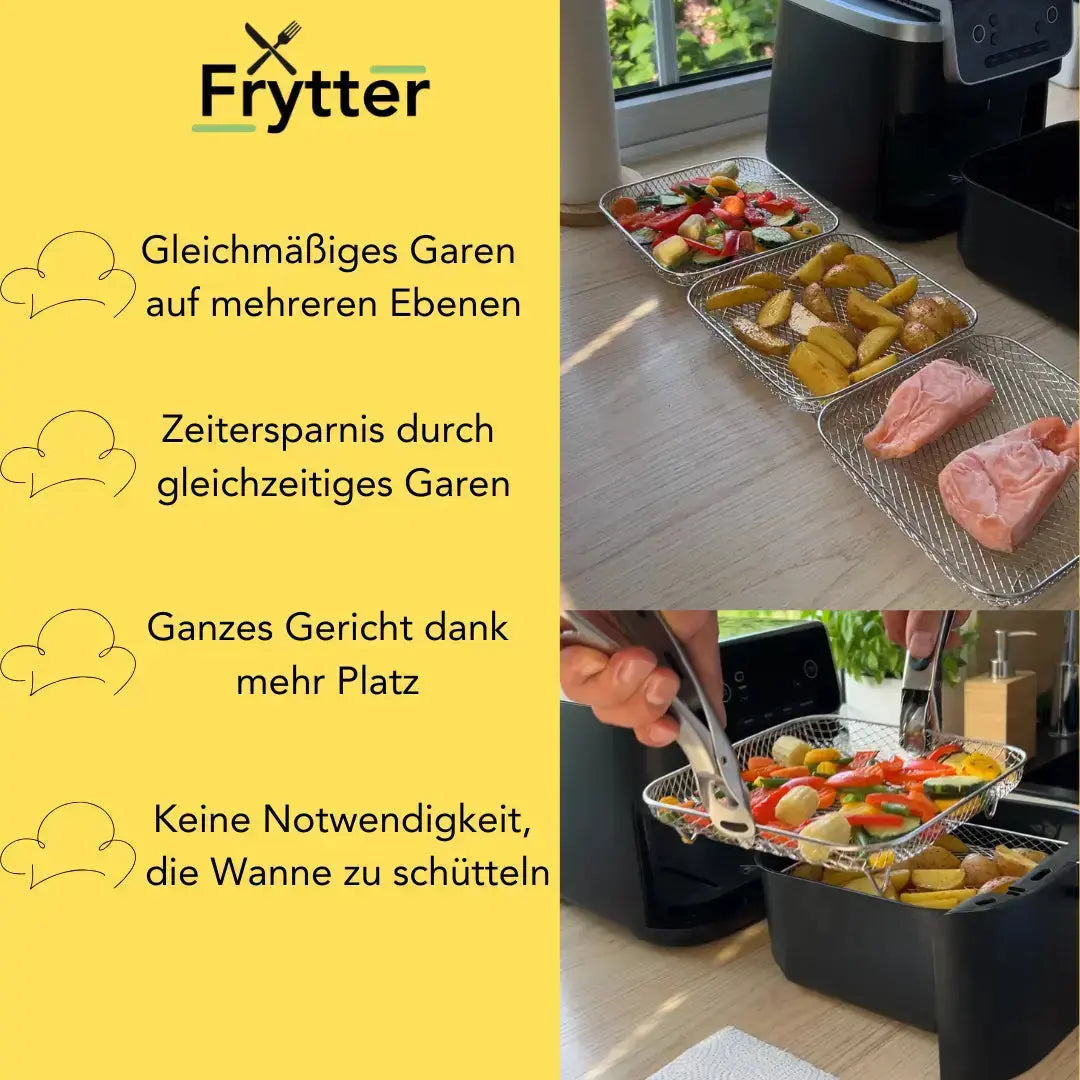 Stapelbare Frittierkörbe - Mehr Platz, besseres Garen