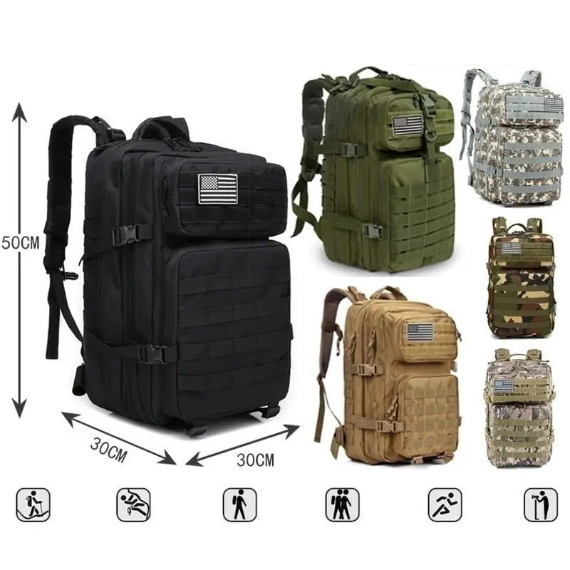 Taktischer Rucksack 50L mit MOLLE-System