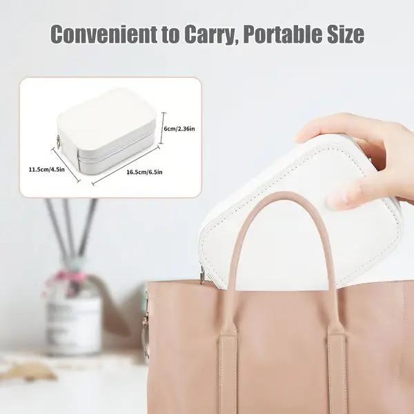 Tragbarer Make-up-Organizer — Kompakter LED-Spiegel mit einstellbarer Beleuchtung