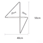 Geometrischer Garderobenständer mit Holz-Metall-Kombination