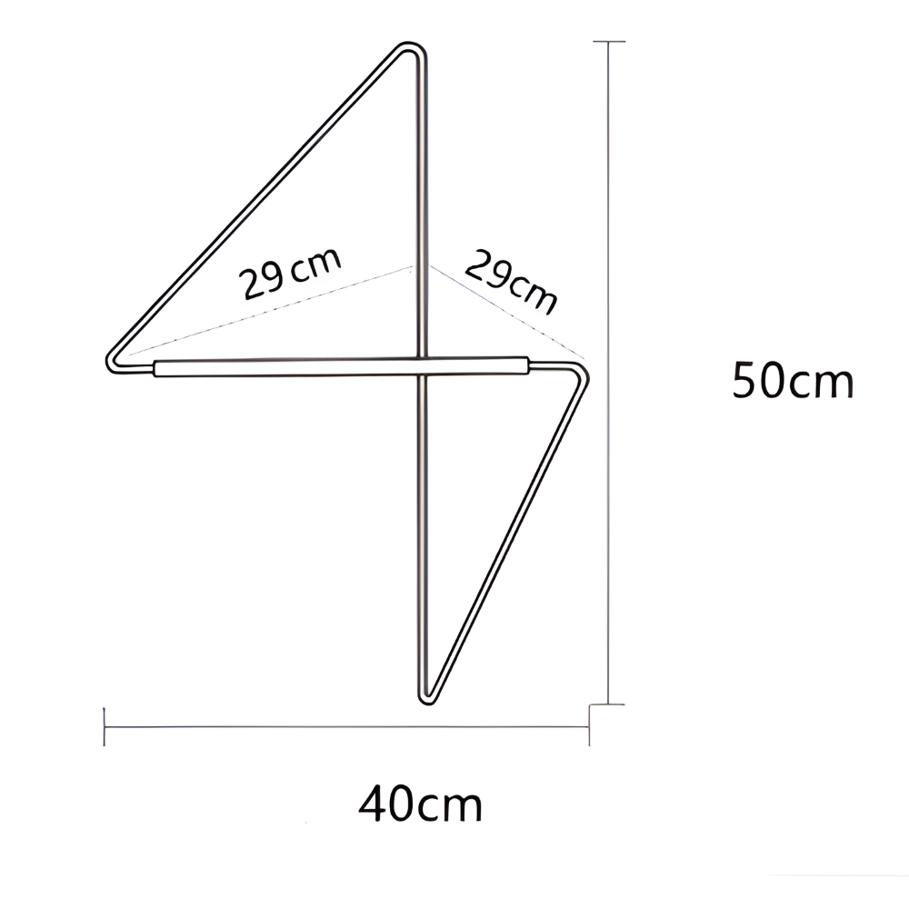 Geometrischer Garderobenständer mit Holz-Metall-Kombination