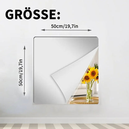 Ultra-flexibler Spiegel-Wandaufkleber – sicher und bruchsicher