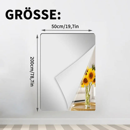 Ultra-flexibler Spiegel-Wandaufkleber – sicher und bruchsicher