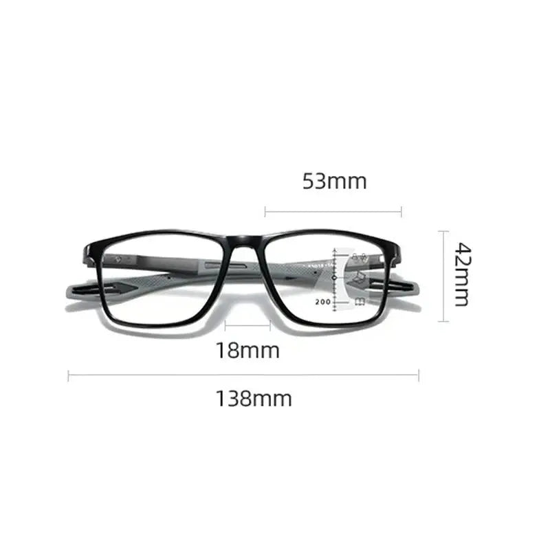 Ultra-leichte Titan-Sportbrille für Herren mit Blaulichtfilter