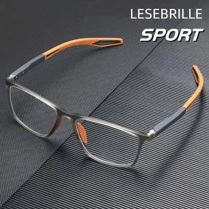 Ultra-leichte Titan-Sportbrille für Herren mit Blaulichtfilter