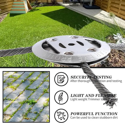 Unkraut entfernen wie ein Profi – mit dem 6-Zoll Stahlbürstenkopf