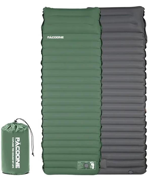 Selbstaufblasbare Camping-Luftmatratze mit integrierter Pumpe