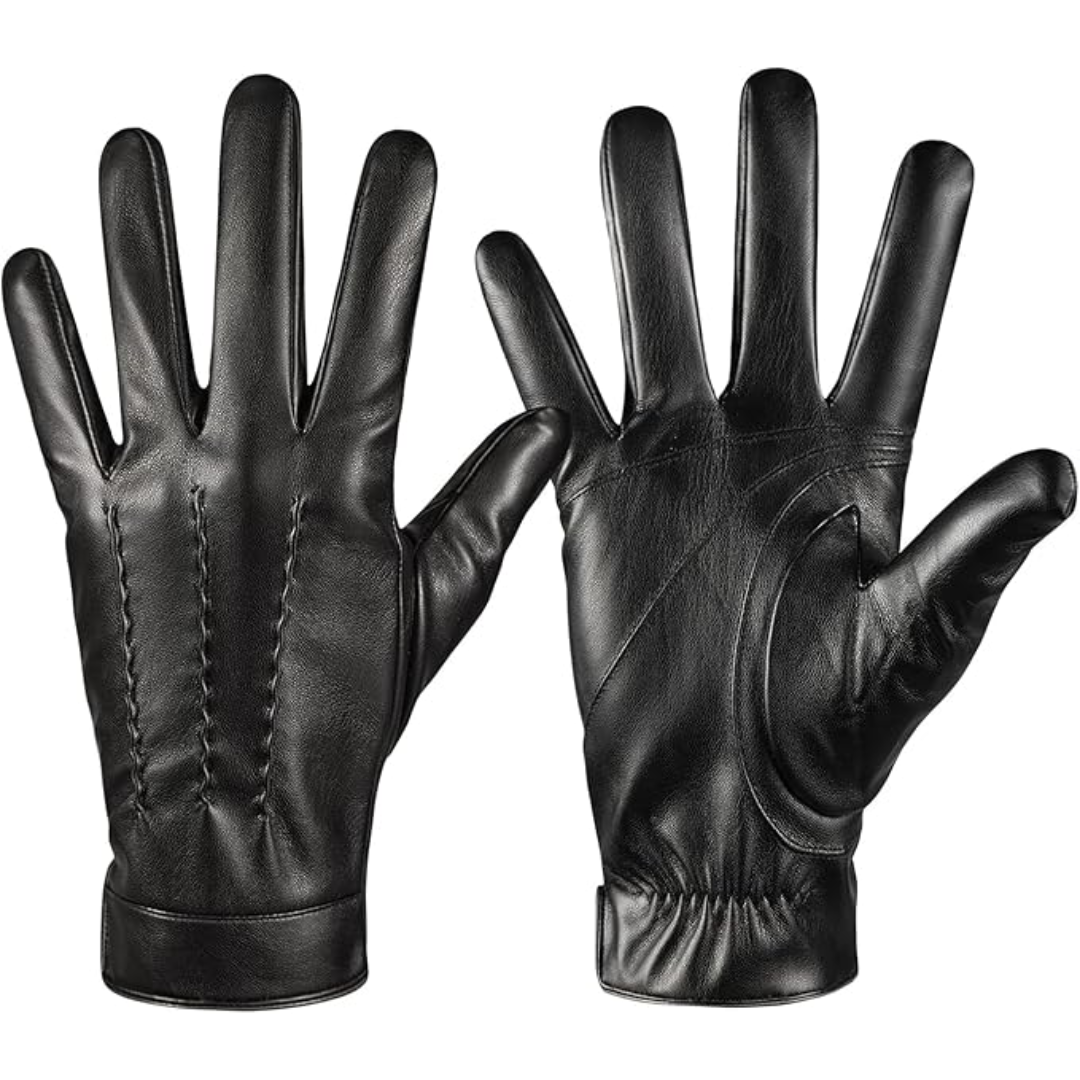 Leder-Touchscreen-Handschuhe mit Kaschmir-Fütterung
