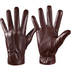 Leder-Touchscreen-Handschuhe mit Kaschmir-Fütterung