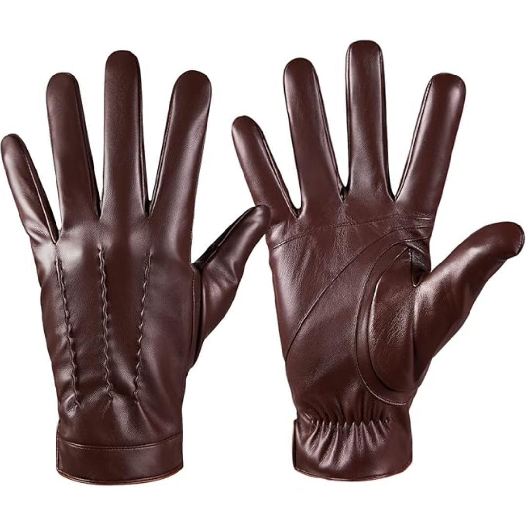 Leder-Touchscreen-Handschuhe mit Kaschmir-Fütterung