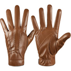 Leder-Touchscreen-Handschuhe mit Kaschmir-Fütterung