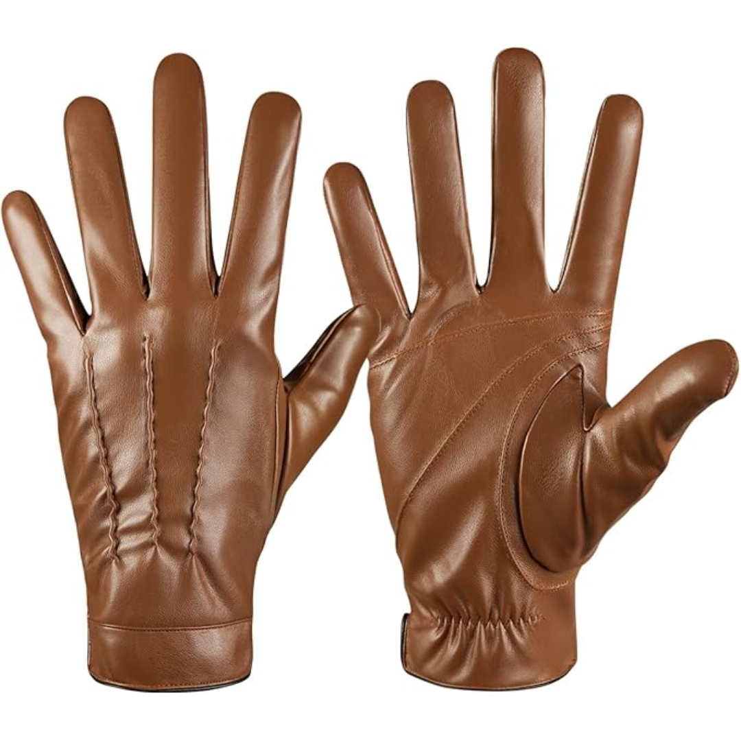 Leder-Touchscreen-Handschuhe mit Kaschmir-Fütterung