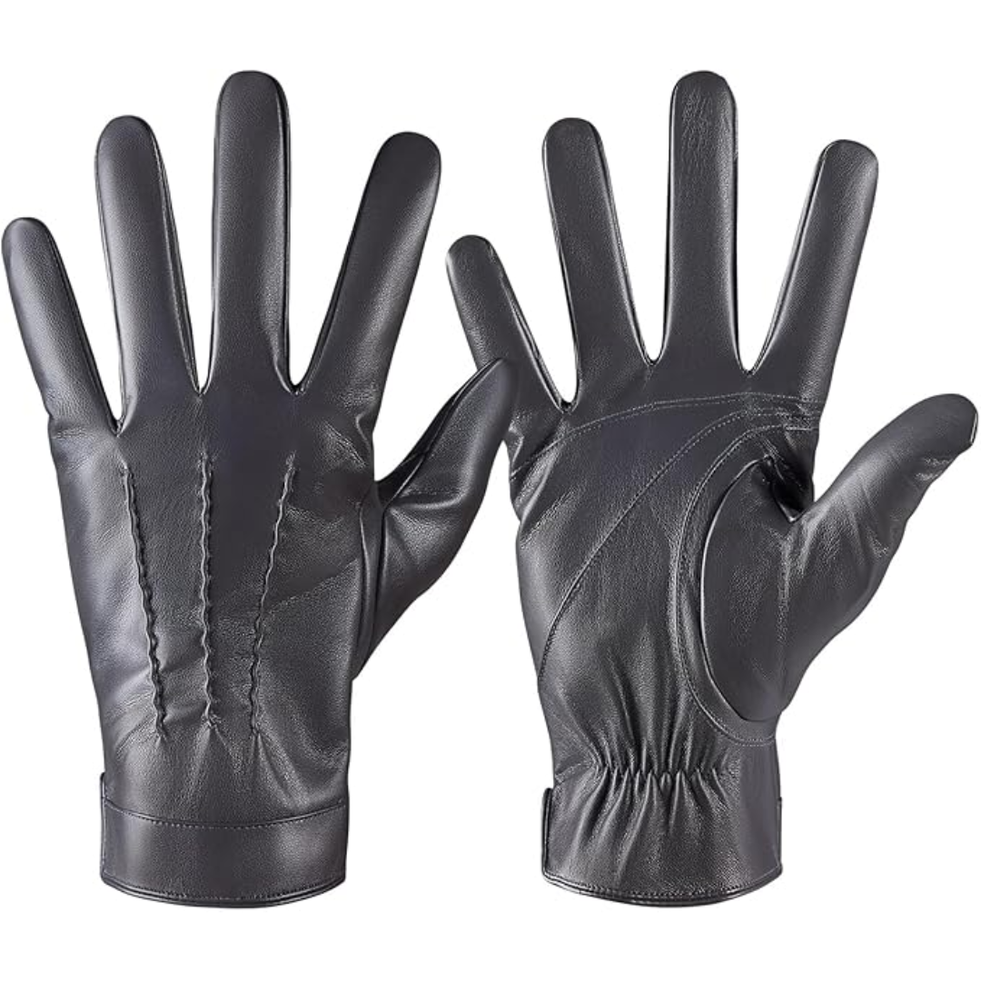 Leder-Touchscreen-Handschuhe mit Kaschmir-Fütterung
