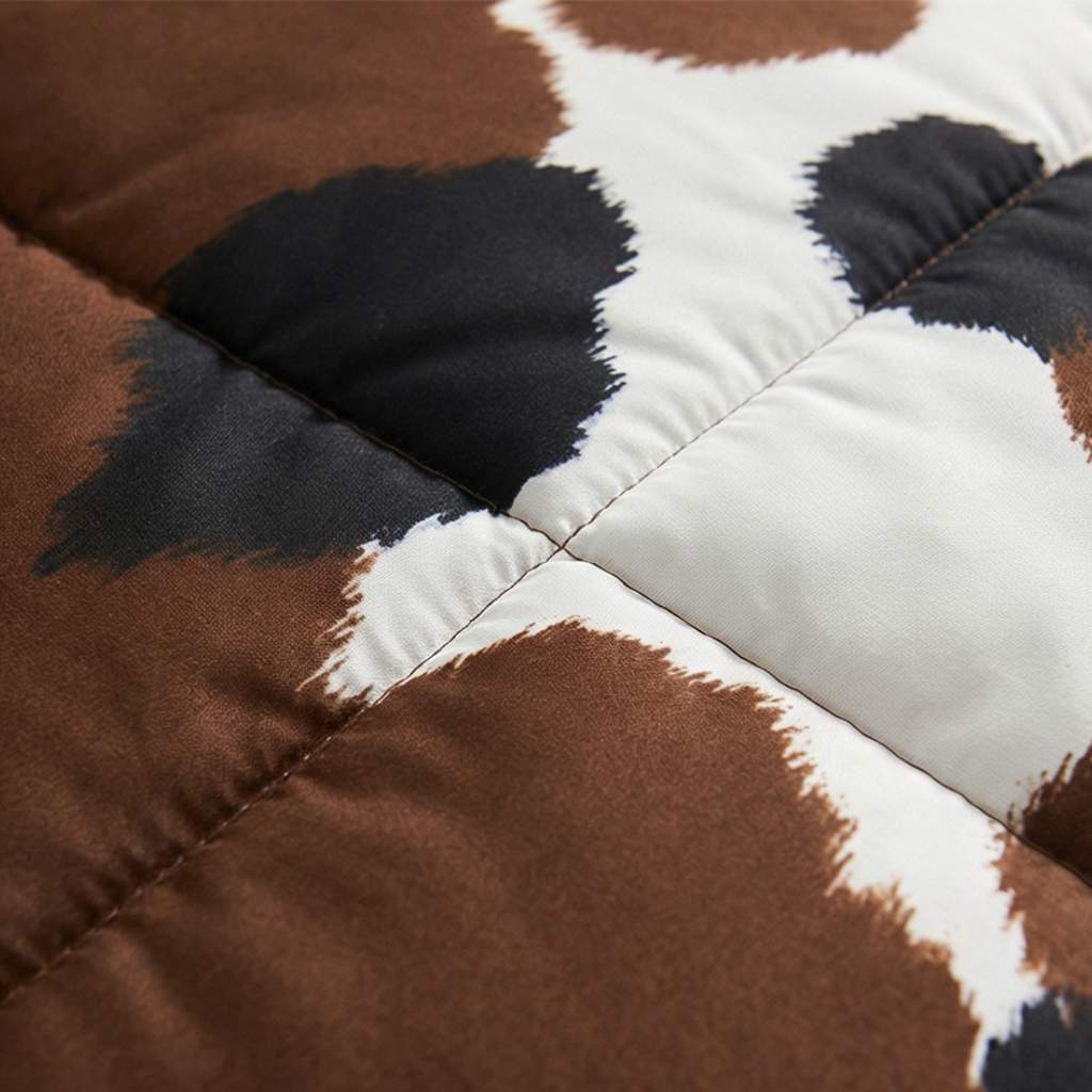 Bettdecken-Set Kuhflecken-Muster Polyester
