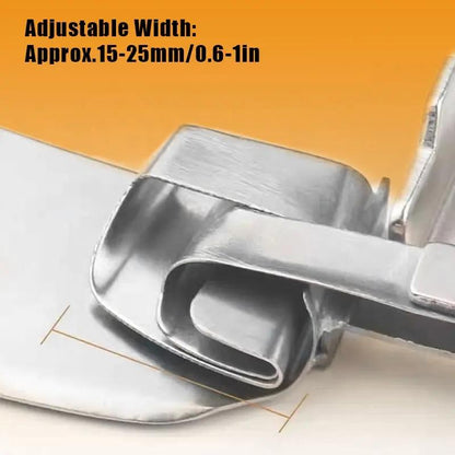 Verstellbarer Rollsaumfuß für präzise Nähabschlüsse