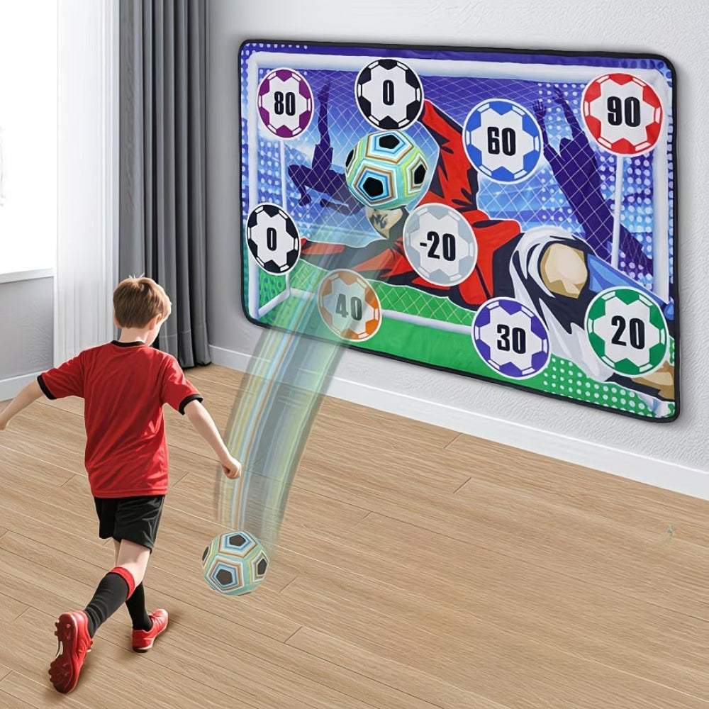 Fussball-Zielwand mit Klebbällen für drinnen und draussen