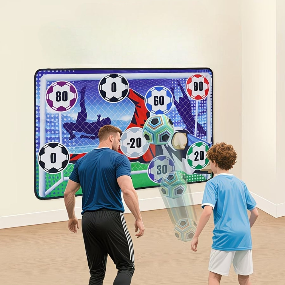 Fussball-Zielwand mit Klebbällen für drinnen und draussen