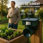 Solar-Vogelabwehr mit PIR-Sensor und Raubvogelrufen