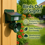 Solar-Vogelabwehr mit PIR-Sensor und Raubvogelrufen