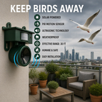 Solar-Vogelabwehr mit PIR-Sensor und Raubvogelrufen