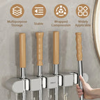 Wandorganizer für Besen und Mops mit Haken