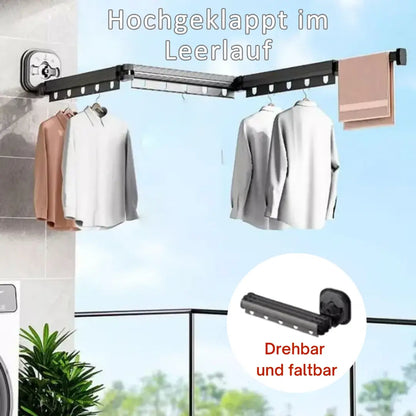 Platzsparendes Wand-Trocknerregal – klappbar, drehbar, bohrfrei