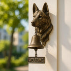 Willkommensglocke Hundedesign mit antikem Bronze-Finish